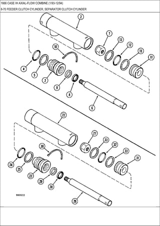 1666 CASE IH AXIAL-FLOW COMBINE (1/93-12/94)
8-70 FEEDER CLUTCH CYLINDER, SEPARATOR CLUTCH CYLINDER
 