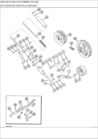 1666 CASE IH AXIAL-FLOW COMBINE (1/93-12/94)
9A-14 SEPARATOR, DRIVE PULLEY AND IDLER
 