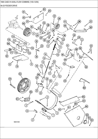 1666 CASE IH AXIAL-FLOW COMBINE (1/93-12/94)
9A-20 FEEDER DRIVE
 