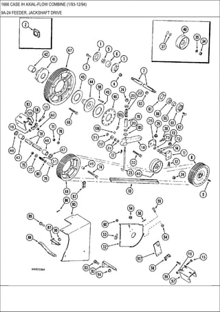 1666 CASE IH AXIAL-FLOW COMBINE (1/93-12/94)
9A-24 FEEDER, JACKSHAFT DRIVE
 