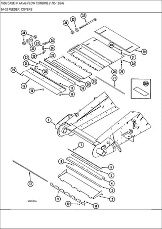 1666 CASE IH AXIAL-FLOW COMBINE (1/93-12/94)
9A-32 FEEDER, COVERS
 