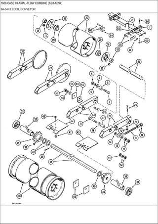 1666 CASE IH AXIAL-FLOW COMBINE (1/93-12/94)
9A-34 FEEDER, CONVEYOR
 