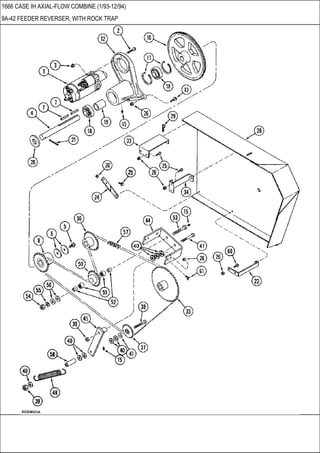 1666 CASE IH AXIAL-FLOW COMBINE (1/93-12/94)
9A-42 FEEDER REVERSER, WITH ROCK TRAP
 