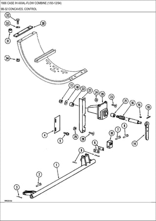 1666 CASE IH AXIAL-FLOW COMBINE (1/93-12/94)
9B-32 CONCAVES, CONTROL
 