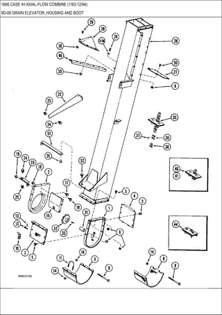 1666 CASE IH AXIAL-FLOW COMBINE (1/93-12/94)
9D-06 GRAIN ELEVATOR, HOUSING AND BOOT
 