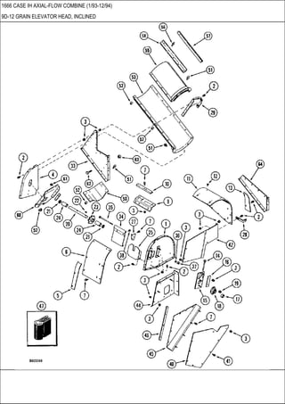 1666 CASE IH AXIAL-FLOW COMBINE (1/93-12/94)
9D-12 GRAIN ELEVATOR HEAD, INCLINED
 
