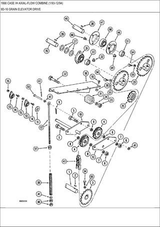 1666 CASE IH AXIAL-FLOW COMBINE (1/93-12/94)
9D-16 GRAIN ELEVATOR DRIVE
 