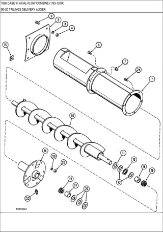1666 CASE IH AXIAL-FLOW COMBINE (1/93-12/94)
9D-20 TAILINGS DELIVERY AUGER
 