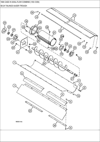 1666 CASE IH AXIAL-FLOW COMBINE (1/93-12/94)
9D-24 TAILINGS AUGER TROUGH
 