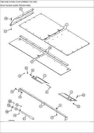 1666 CASE IH AXIAL-FLOW COMBINE (1/93-12/94)
9D-26 TAILINGS AUGER TROUGH PANEL
 