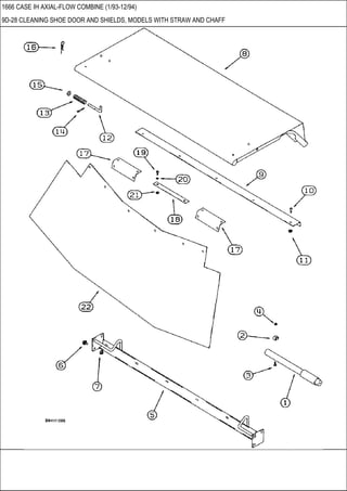 1666 CASE IH AXIAL-FLOW COMBINE (1/93-12/94)
9D-28 CLEANING SHOE DOOR AND SHIELDS, MODELS WITH STRAW AND CHAFF
 