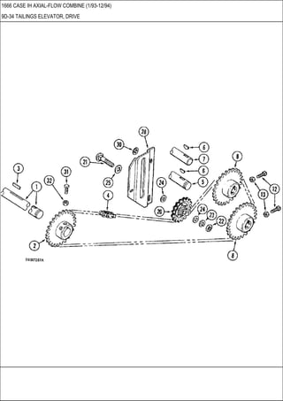 1666 CASE IH AXIAL-FLOW COMBINE (1/93-12/94)
9D-34 TAILINGS ELEVATOR, DRIVE
 