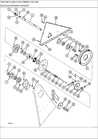 1666 CASE IH AXIAL-FLOW COMBINE (1/93-12/94)
9D-36 ELEVATOR DRIVE JACKSHAFT
 