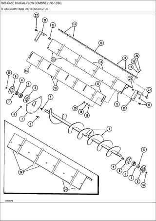 1666 CASE IH AXIAL-FLOW COMBINE (1/93-12/94)
9E-06 GRAIN TANK, BOTTOM AUGERS
 