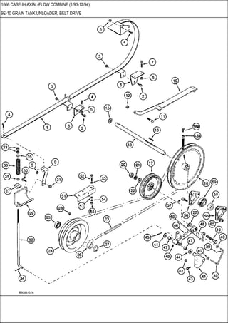 1666 CASE IH AXIAL-FLOW COMBINE (1/93-12/94)
9E-10 GRAIN TANK UNLOADER, BELT DRIVE
 