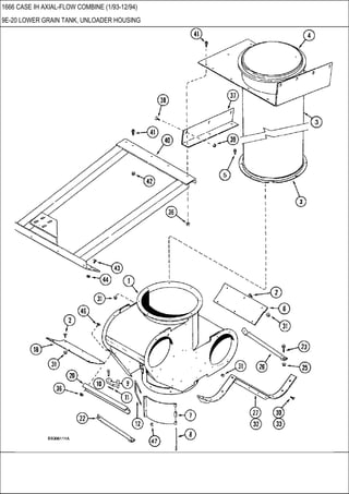 1666 CASE IH AXIAL-FLOW COMBINE (1/93-12/94)
9E-20 LOWER GRAIN TANK, UNLOADER HOUSING
 