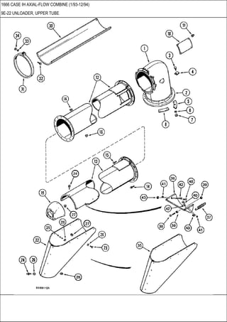 1666 CASE IH AXIAL-FLOW COMBINE (1/93-12/94)
9E-22 UNLOADER, UPPER TUBE
 