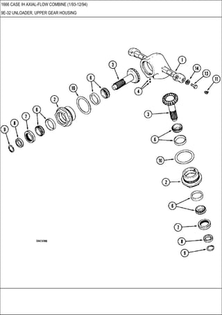 1666 CASE IH AXIAL-FLOW COMBINE (1/93-12/94)
9E-32 UNLOADER, UPPER GEAR HOUSING
 