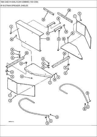 1666 CASE IH AXIAL-FLOW COMBINE (1/93-12/94)
9F-06 STRAW SPREADER, SHIELDS
 