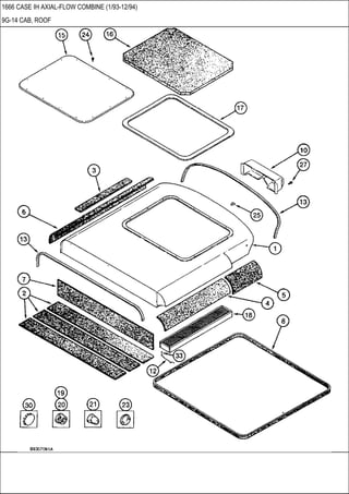 1666 CASE IH AXIAL-FLOW COMBINE (1/93-12/94)
9G-14 CAB, ROOF
 