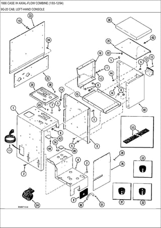1666 CASE IH AXIAL-FLOW COMBINE (1/93-12/94)
9G-20 CAB, LEFT-HAND CONSOLE
 