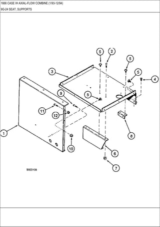 1666 CASE IH AXIAL-FLOW COMBINE (1/93-12/94)
9G-24 SEAT, SUPPORTS
 