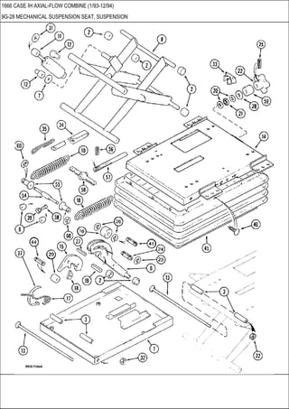 1666 CASE IH AXIAL-FLOW COMBINE (1/93-12/94)
9G-28 MECHANICAL SUSPENSION SEAT, SUSPENSION
 