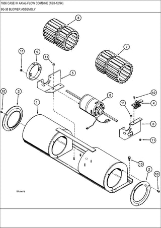 1666 CASE IH AXIAL-FLOW COMBINE (1/93-12/94)
9G-38 BLOWER ASSEMBLY
 