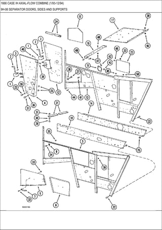 1666 CASE IH AXIAL-FLOW COMBINE (1/93-12/94)
9H-06 SEPARATOR DOORS, SIDES AND SUPPORTS
 