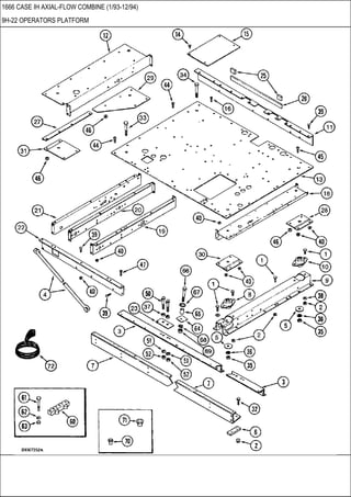 1666 CASE IH AXIAL-FLOW COMBINE (1/93-12/94)
9H-22 OPERATORS PLATFORM
 