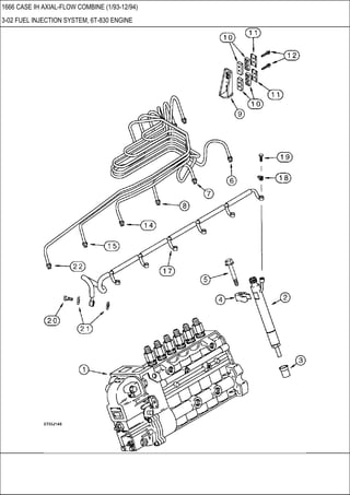 1666 CASE IH AXIAL-FLOW COMBINE (1/93-12/94)
3-02 FUEL INJECTION SYSTEM, 6T-830 ENGINE
 