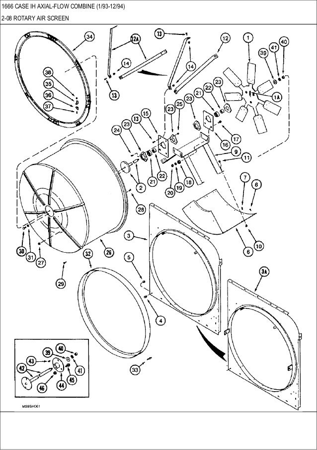 1666 CASE IH Axial flow combine parts catalog