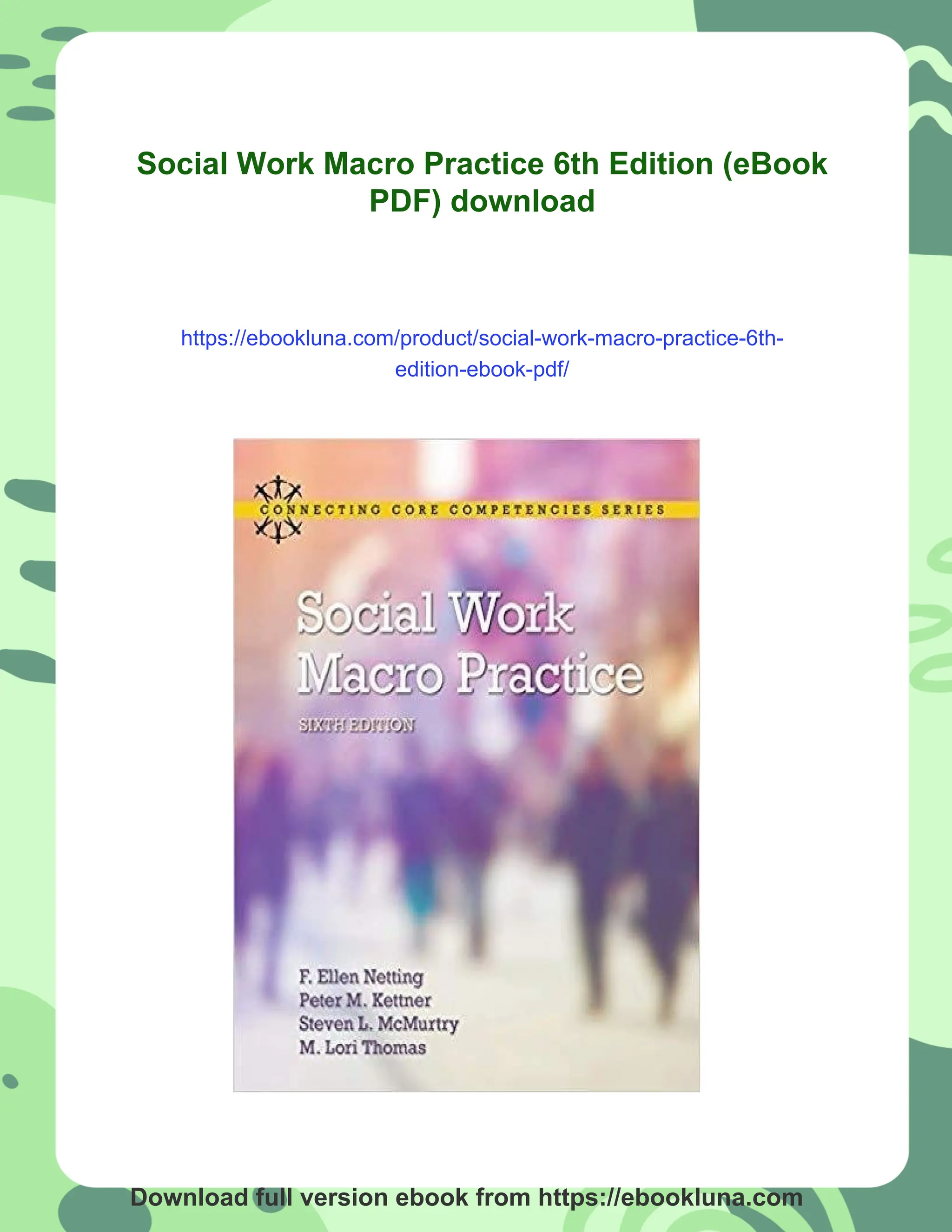 Social Work Macro Practice 6th Edition (eBook PDF) | PDF