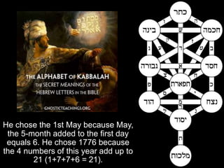 He chose the 1st May because May,
the 5-month added to the first day
equals 6. He chose 1776 because
the 4 numbers of this year add up to
21 (1+7+7+6 = 21).
 