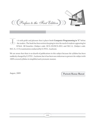 Paritosh Computer Krishnas Computer Programming In C Paritosh Kumar Bansal | PDF