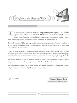 Paritosh Computer Krishnas Computer Programming In C Paritosh Kumar Bansal | PDF