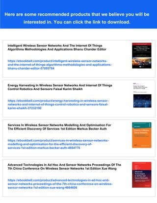 Wireless Sensor Networks And The Internet Of Things Future Directions ...