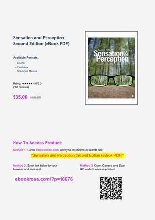 Comprehensive Guide to Sensation and Perception: Visual and Auditory ...