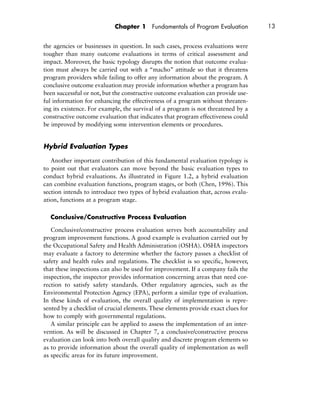 Practical Program Evaluation Theorydriven Evaluation And The Integrated ...