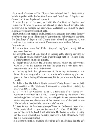 Church Manual Seventhday Adventist Church | PDF