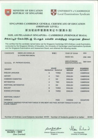 o level cert | PDF