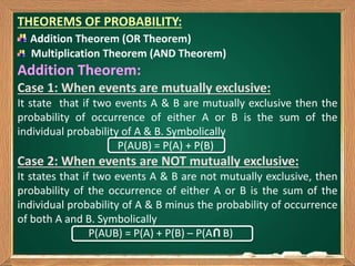 class 11th maths chapter probability cbse | PPT