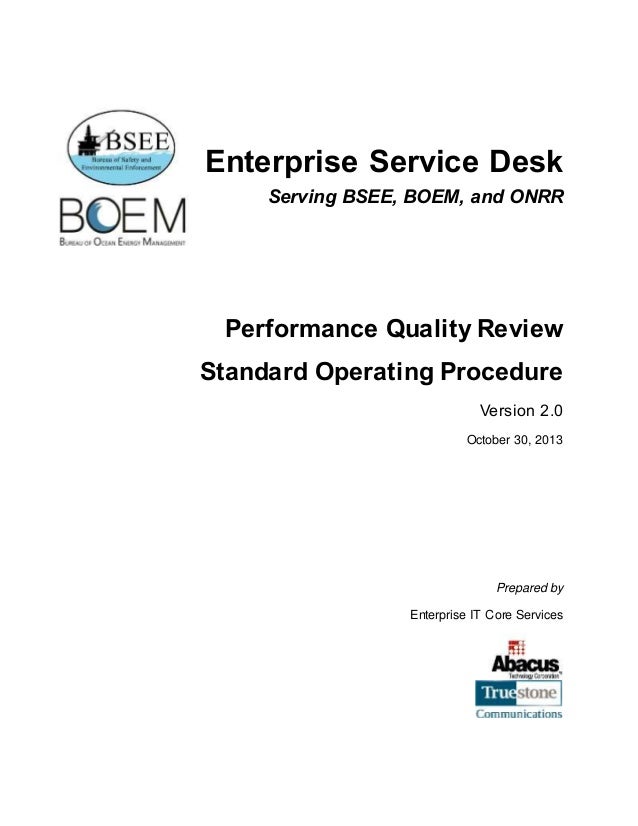 Performance Quality Review Standards