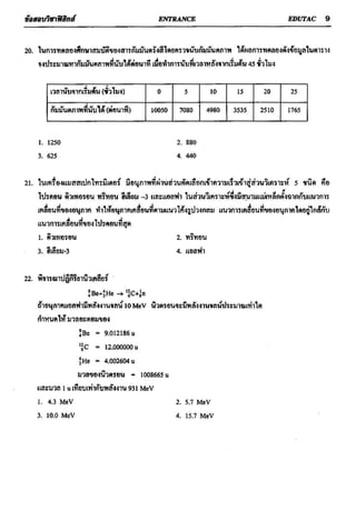 ข้อสอบวิชาฟิสิกส์ 6 ชุด สำหรับ entrance