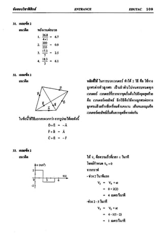ข้อสอบวิชาฟิสิกส์ 6 ชุด สำหรับ entrance
