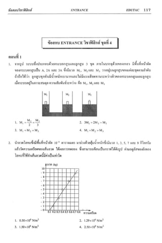 ข้อสอบวิชาฟิสิกส์ 6 ชุด สำหรับ entrance