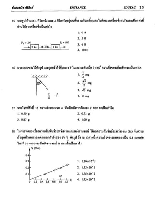 ข้อสอบวิชาฟิสิกส์ 6 ชุด สำหรับ entrance
