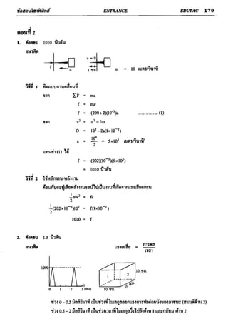 ข้อสอบวิชาฟิสิกส์ 6 ชุด สำหรับ entrance