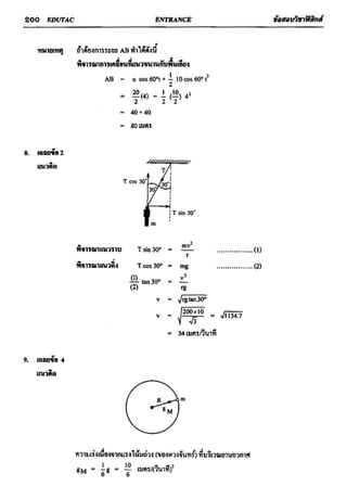 ข้อสอบวิชาฟิสิกส์ 6 ชุด สำหรับ entrance