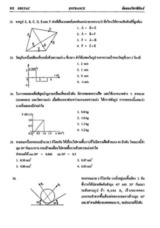 ข้อสอบวิชาฟิสิกส์ 6 ชุด สำหรับ entrance